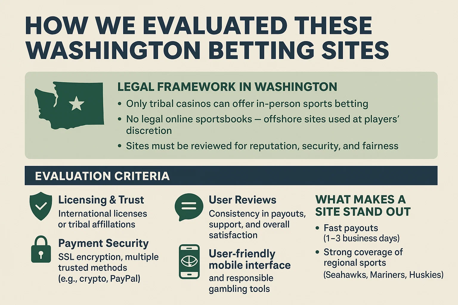 How We Evaluated These Washington Betting Sites